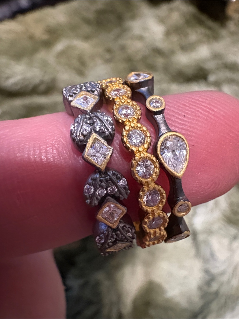 Freida Rothman size 9 Stackable Rings - 3 rings